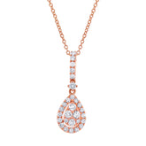 0.52ct 18k Rose Gold Diamond Necklace
